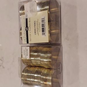 Linens n things gold restaurant napkin rings set of 6